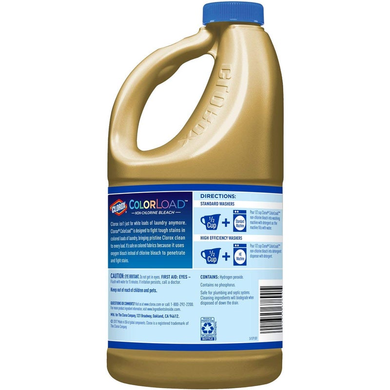 Clorox ColorLoad Non-Chlorine Bleach, 60 Ounce Bottle, Pack of 2, 120 Ounces Total - Image 2