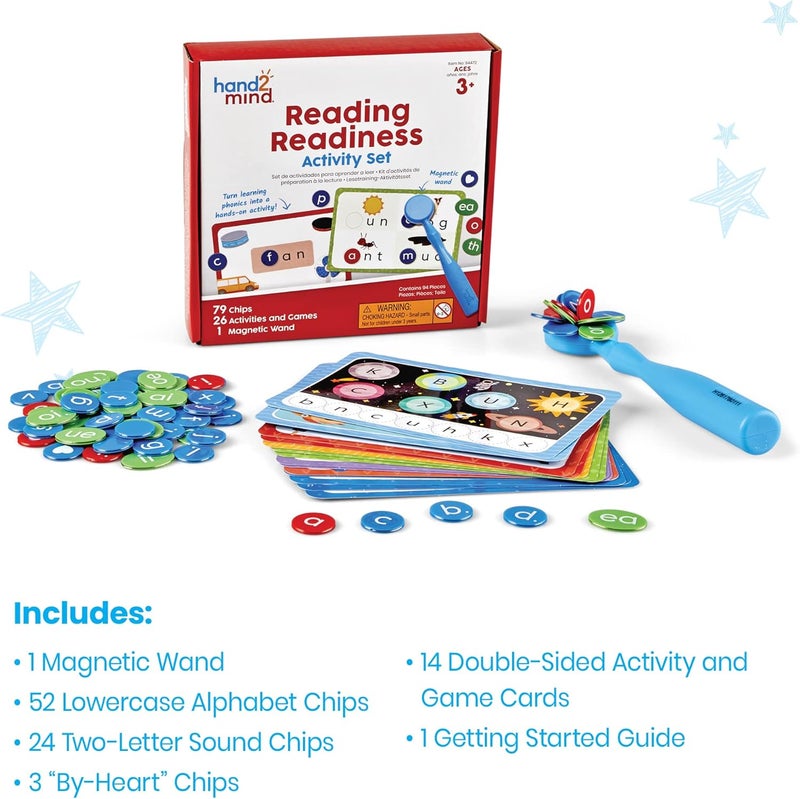 hand2mind hand2mind Reading Readiness Activity Set Magnetic Wands and Chip Set Learn to Spell for Kids Spelling Toys CVC Words for Kindergarten Learning Letters Science of Reading Manipulatives - Image 2