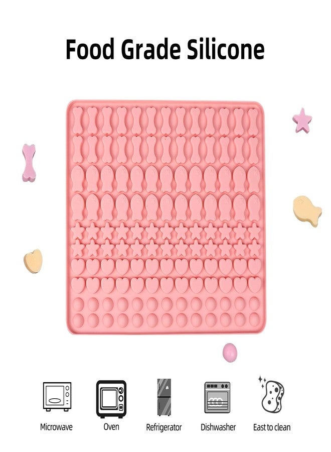 EDUEE Dog Treat Molds 130 Cavity Mini Silicone Molds Star Heart Bone Fish Roud Shape for Baking Biscuits, Cookie, Candy, Chocolate, Gummy, Cookie - Image 3