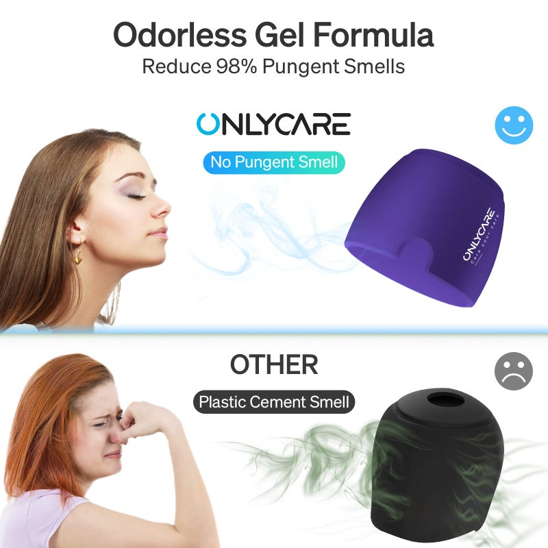 ONLYCARE Migraine Relief Cap, Soothing Headache Hat, Upgraded Odorless Gel Ice Head Wrap, Hot and Cold Therapy, Headache Ice Pack for Tension and Stress(Purple) - Image 3