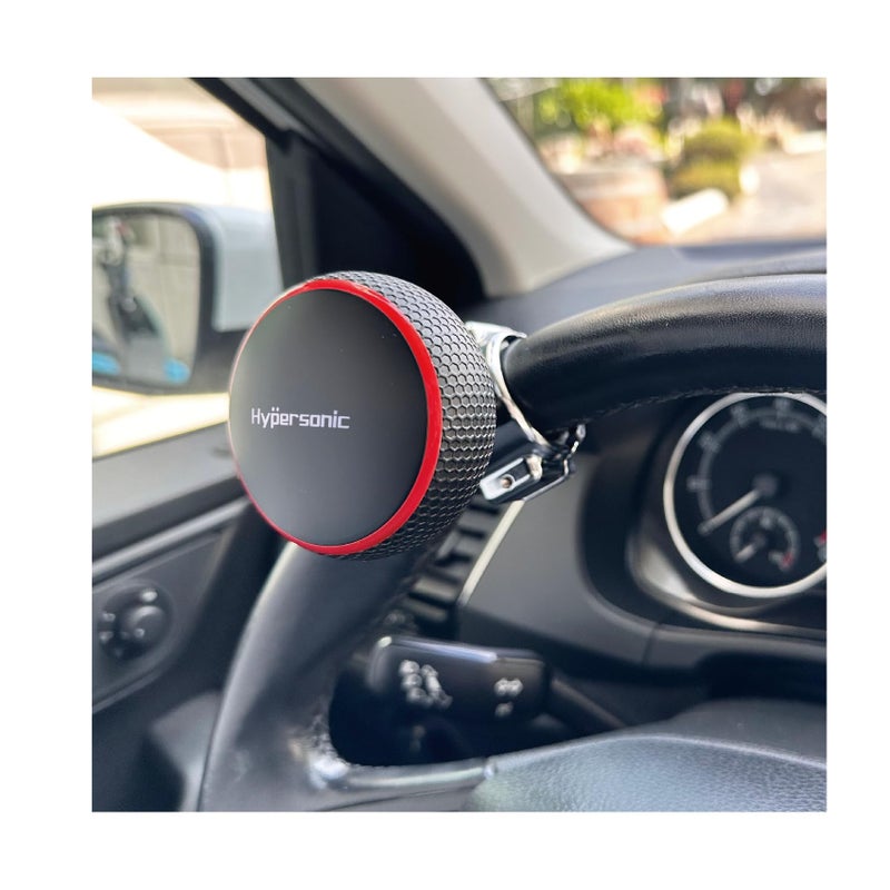 Hypersonic Large Steering Wheel Knob Spinners, Vehicle Steering Wheel Spinners Ball Durable Suicide Knob for Car, SUV, Trucks, Tractors, Boat etc (Red) - Image 2