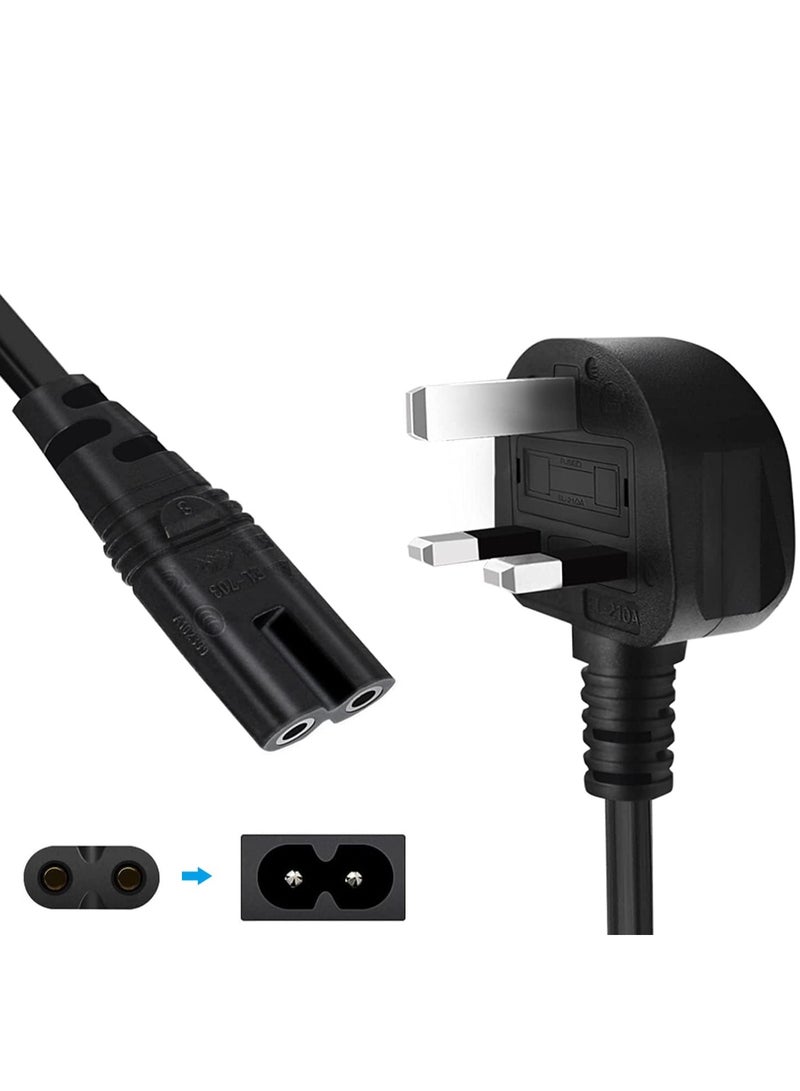 Terabyte كابل طاقة IEC C7 بطول 1.5 متر على شكل 8 لجهاز Xbox One و Xbox S و Samsung و LG و Philips و Toshiba و Sony و PS4 و PS5 و Sharp و Panasonic و تلفاز LED مسطح وطابعة وصندوق Sky و Sky Plus+ HD - Image 1