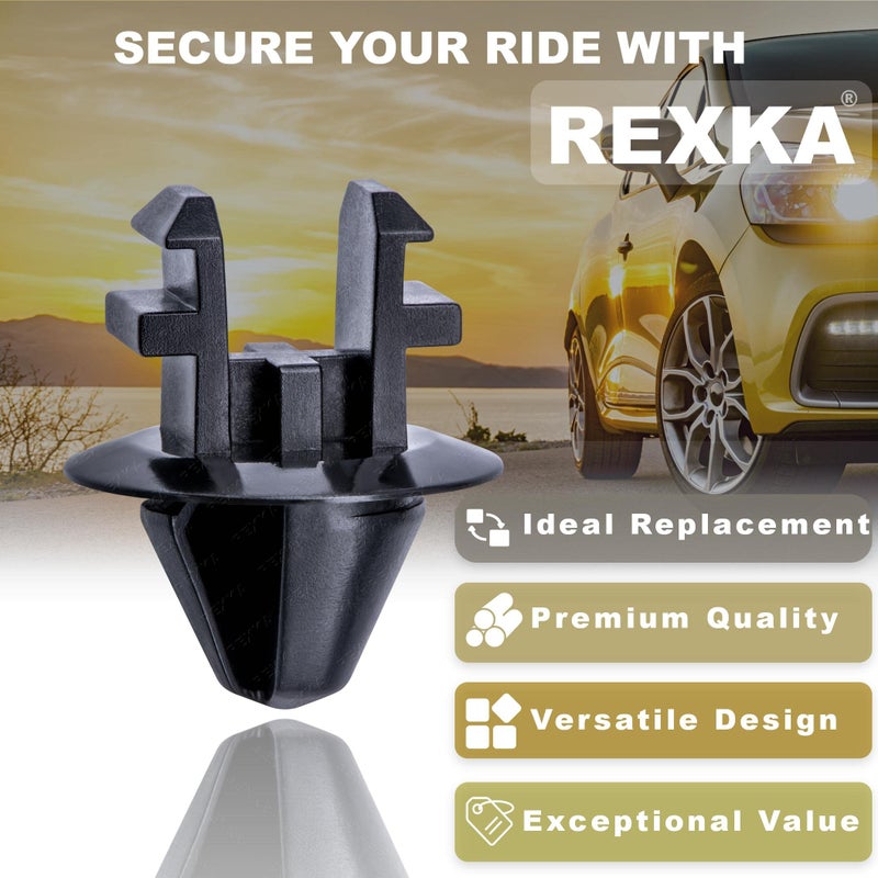 Rexka 50pcs Radiator Shroud Air Deflector Cowl Grille Retainer Clip W708771-S300 Compatible with Ford Expedition F-150 F-250 F-350 F-450 F-550 Lincoln Mark LT Navigator W708771S300 - Image 3