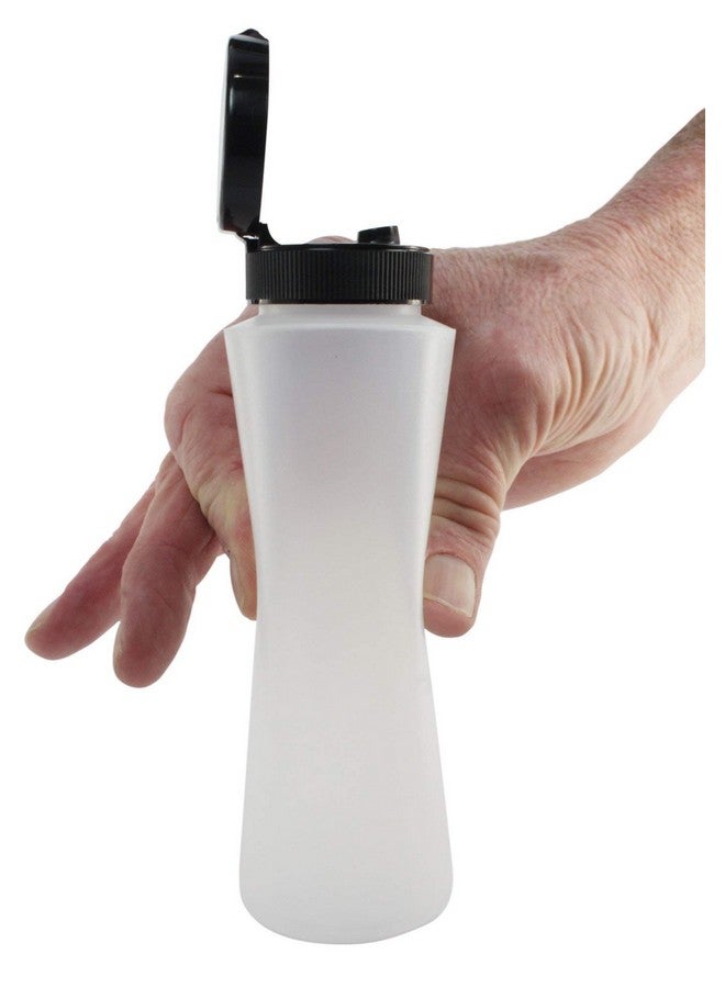 Pinnacle Mercantile Pinnacle Mercantile Easy Squeeze Plastic Condiment Bottles with Black Flip Top Cap 8 oz Empty Set 6 - Image 2