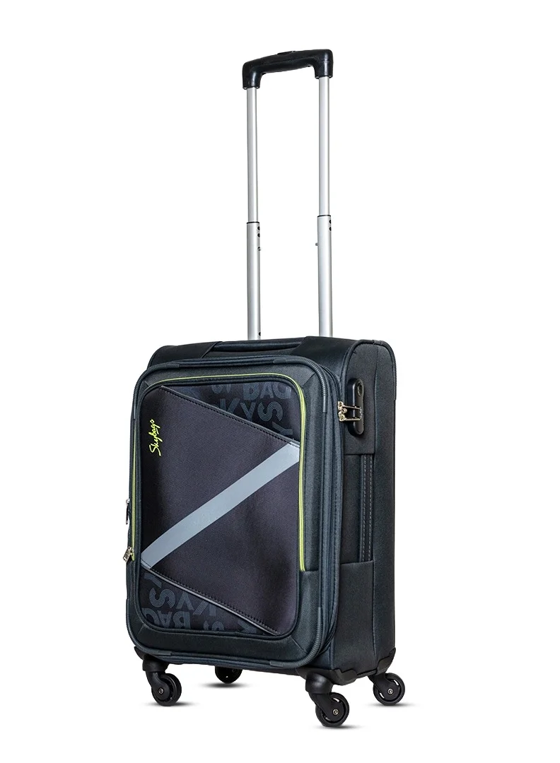 Skybags Set of 2 Luggage | Spotlight 4W Str (E) |360° 4 Wheels Polyester Soft Sided Spinner Trolleys- Cabin-20 Inch| Large- 28 Inch| Grey