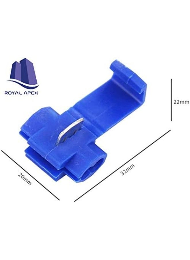 Royal Apex Electrical Quick Splice Snap Wire Connectors, Solder Less 0.75-2.5Mm/Awg 14 To 18 (Blue) Pack Of 25 - Image 3