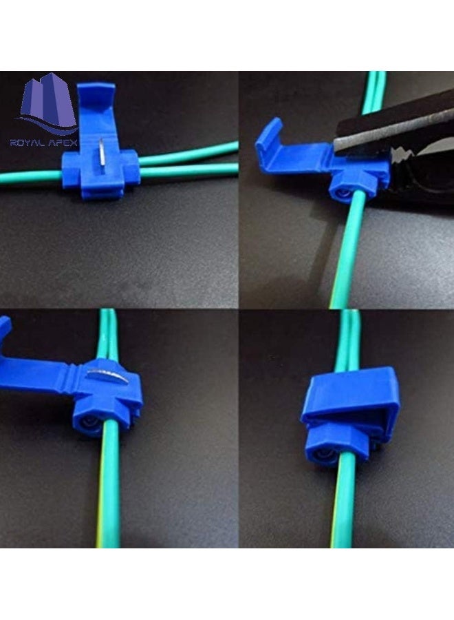 Royal Apex Electrical Quick Splice Snap Wire Connectors, Solder Less 0.75-2.5Mm/Awg 14 To 18 (Blue) Pack Of 25 - Image 5