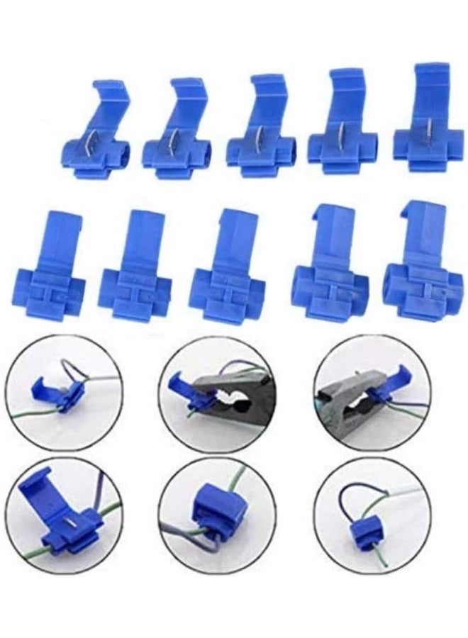 Royal Apex Electrical Quick Splice Snap Wire Connectors, Solder Less 0.75-2.5Mm/Awg 14 To 18 (Blue) Pack Of 25 - Image 1
