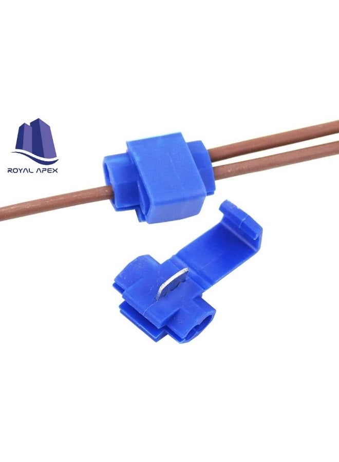 Royal Apex Electrical Quick Splice Snap Wire Connectors, Solder Less 0.75-2.5Mm/Awg 14 To 18 (Blue) Pack Of 25 - Image 2