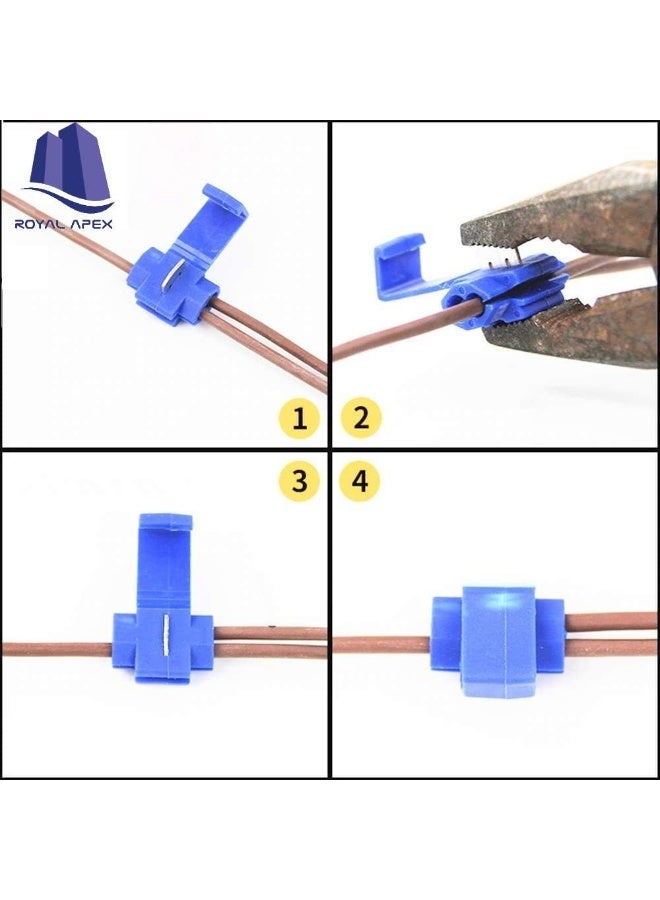 Royal Apex Electrical Quick Splice Snap Wire Connectors, Solder Less 0.75-2.5Mm/Awg 14 To 18 (Blue) Pack Of 25 - Image 4