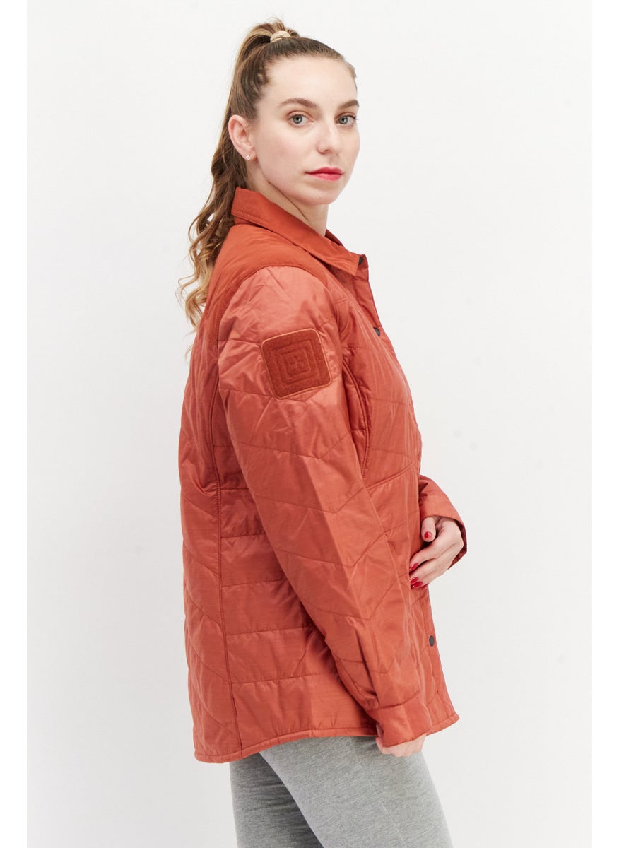 511 Tactical - Women Embroidered Logo Long Sleeve Jacket Shirt, Rosewood Heater - Image 1