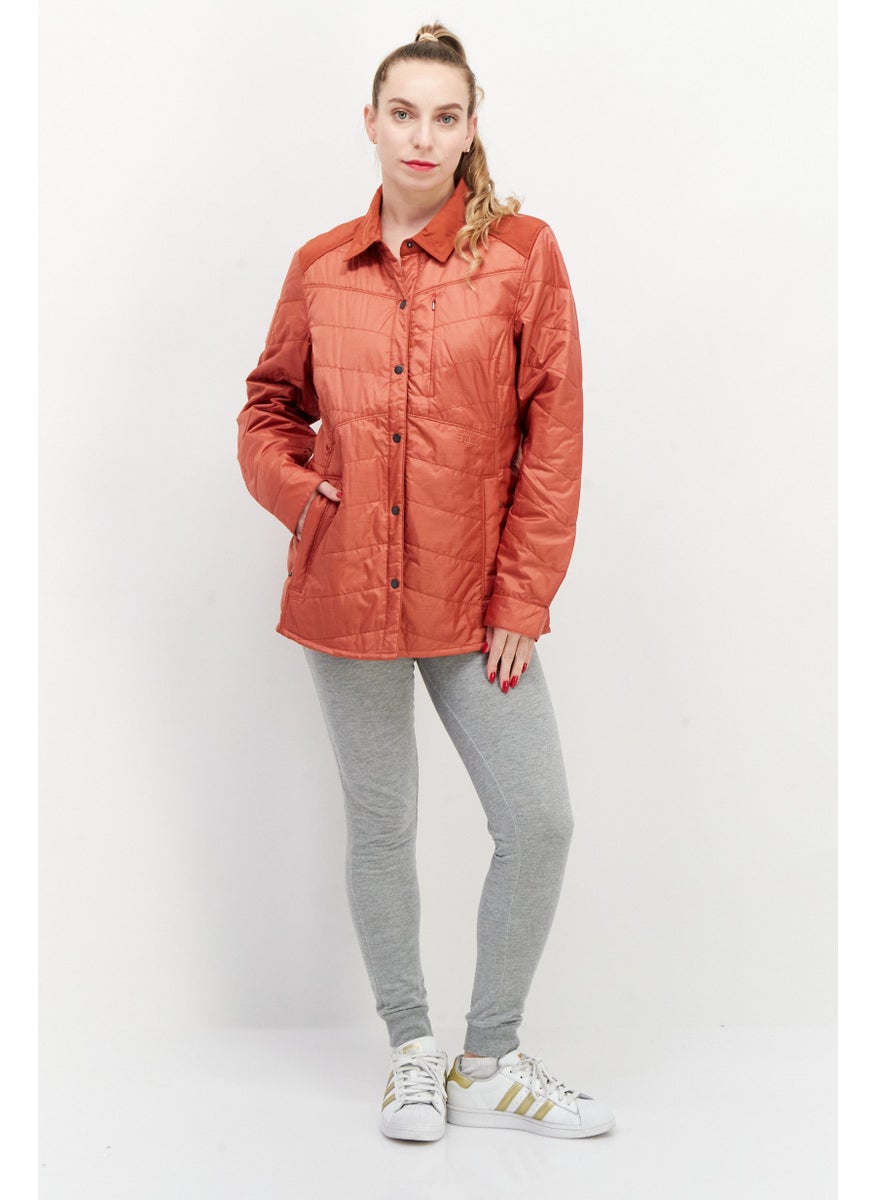 511 Tactical - Women Embroidered Logo Long Sleeve Jacket Shirt, Rosewood Heater - Image 1
