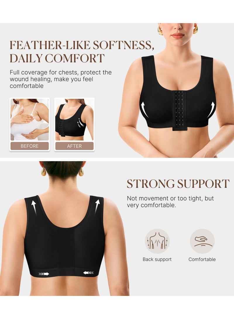 womens Post Surgery Bra Full Coverage Front Closure - Image 2