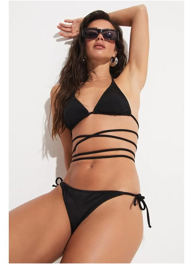 JUNE June Tie Detail Bikini Set