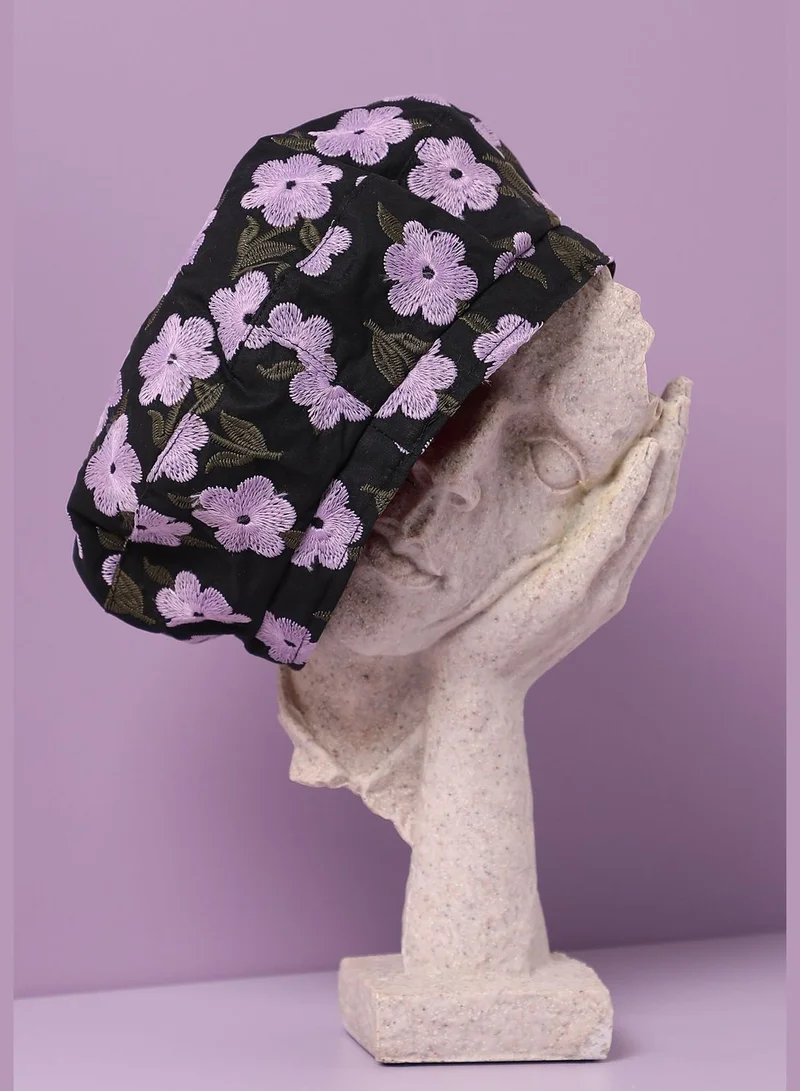 Haute Sauce Floral Print Beret Cap