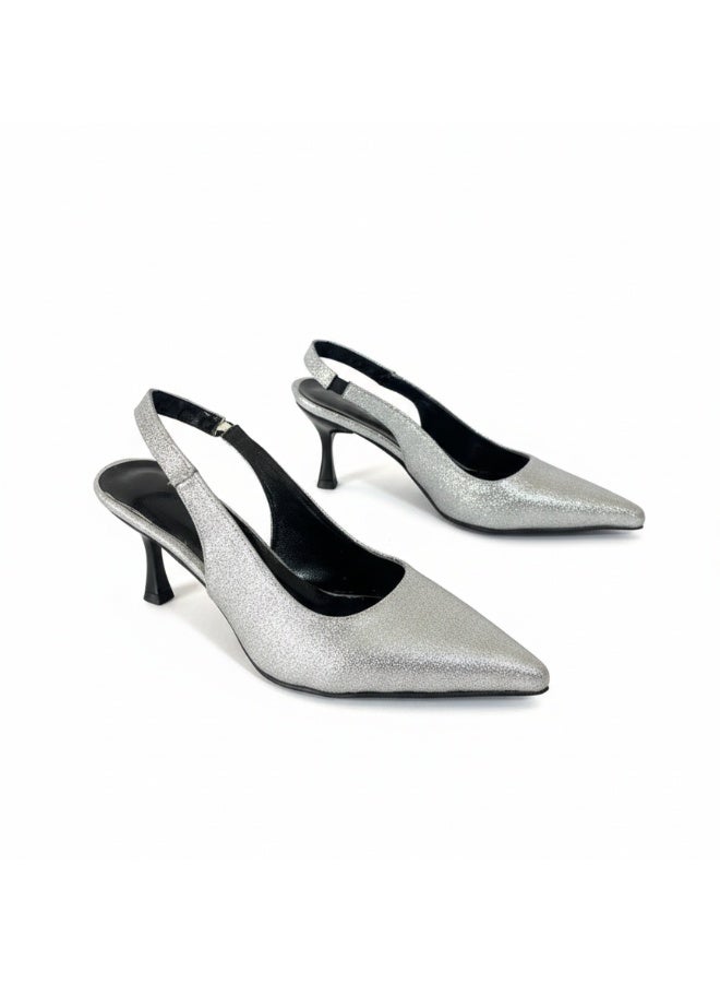 Vbranda Elegant Shimmer Slingback Heel C-81 - Image 3