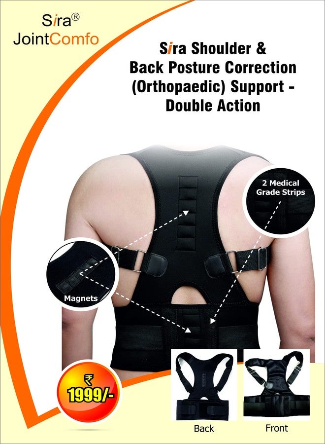 JOINTCOMFO Double Action Sira Shoulder & Back Posture Correction (Orthopedics) Support (Unisex) (L) - Image 3