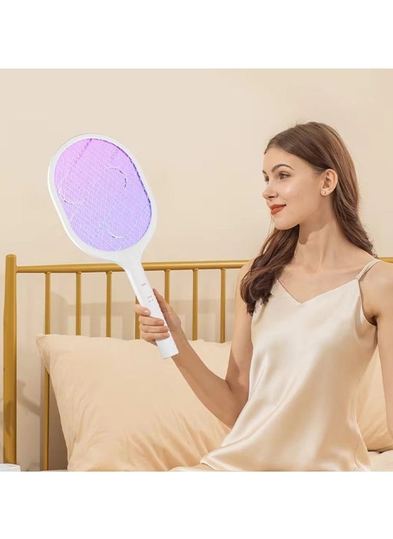 Zashe 2-in-1 Electric Bug Zapper Racket – USB Rechargeable Fly Swatter with LED Light for Indoor & Outdoor  - Image 3