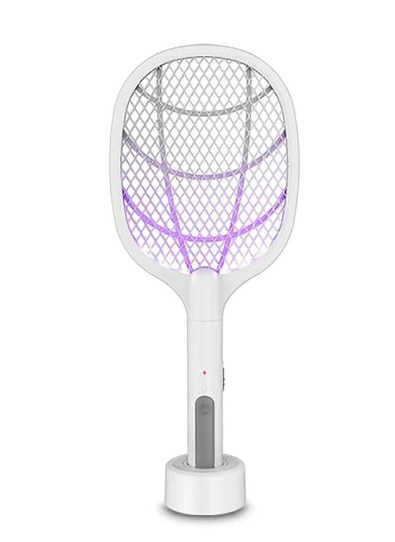 Zashe 2-in-1 Electric Bug Zapper Racket – USB Rechargeable Fly Swatter with LED Light for Indoor & Outdoor  - Image 1