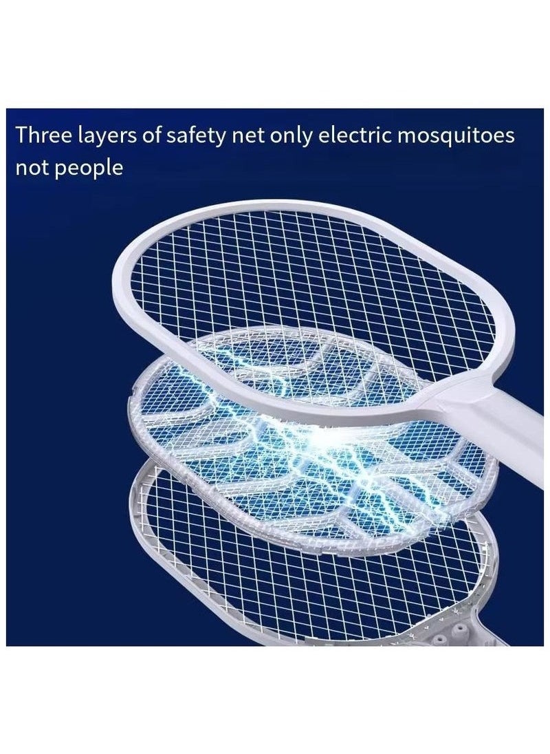 Zashe - 2-in-1 Electric Bug Zapper Racket – USB Rechargeable Fly Swatter with LED Light for Indoor & Outdoor - Image 1