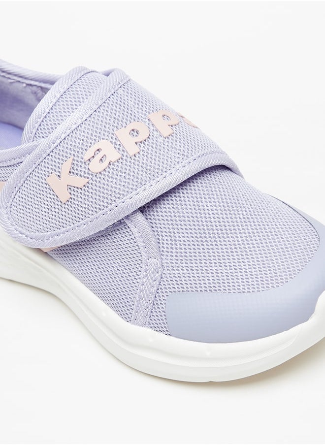 Kappa - Girls Logo Textured Sports Shoes with Hook and Loop Closure - Image 1