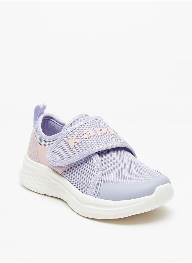 Kappa - Girls Logo Textured Sports Shoes with Hook and Loop Closure - Image 1