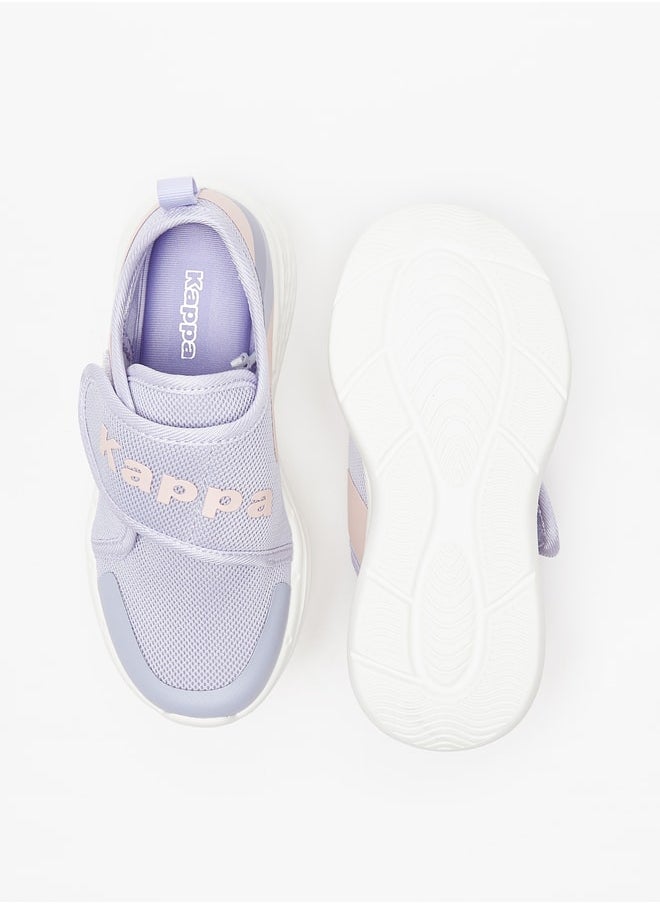 Kappa - Girls Logo Textured Sports Shoes with Hook and Loop Closure - Image 1