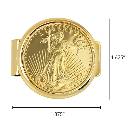 American Coin Treasures Gold Tone Coin Money Clip - Tribute To $20 1933 Saint Gaudens Double Eagle Gold Piece MoneyClip - Holder - Image 5