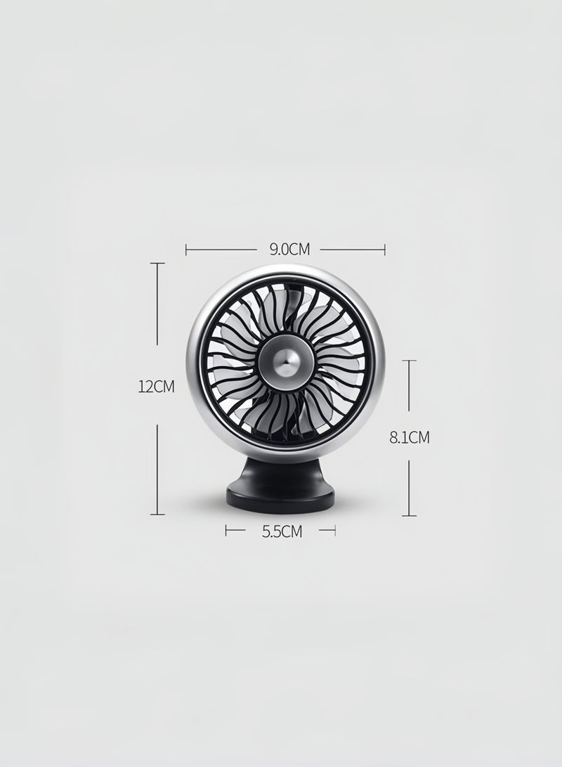 OUSIKA 12V Car Fan with USB Cable Car Fan Adjustable Air Outlet Fan Low Noise Cooling Air Fan Car Vent Three Modes Car Cooling Device Fan  - Image 4
