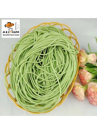 Simulation Noodle Model Color Vermicelli Wide Noodle Fake River Flour Food Samples Show Environmentally Friendly Material Soft And Plastic-Color:2.5mm Light Green (round) Noodles (without Basket)-Dimensions:100g - pzsku/Z744EFA444238FD6ABBE5Z/45/1745622159/4ad1d53d-c8ad-438f-a027-b080cfa75ef8