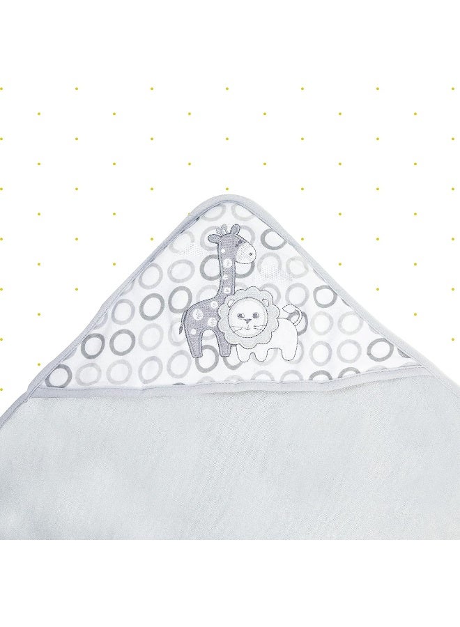 Spasilk مجموعة منشفة تيري بغطاء رأس و 3 قماشات استحمام للأطفال من سباسيليك - Image 3