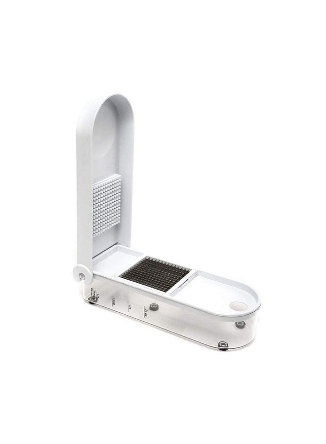 Jean-Patrique Magic Vegetable Chopper With Container - White Chopper Vegetable Cutter With Two Interchangeable Blades, Capture Tray, Easy-Cleaning Tool - Cucumber, Salad, Tomatoes, Onion Chopper - Image 2