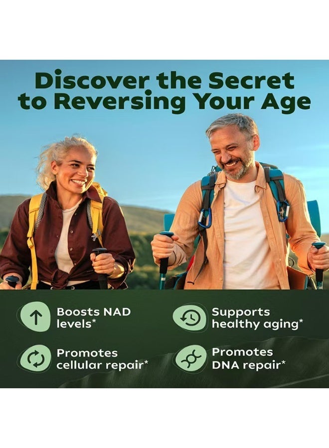 NAD 80 Capsules High Purity NAD+ Supplement with Nicotinamide Riboside & Resveratrol for Energy, Vitality, Anti-Aging, Focus & DNA Repair. - Image 3