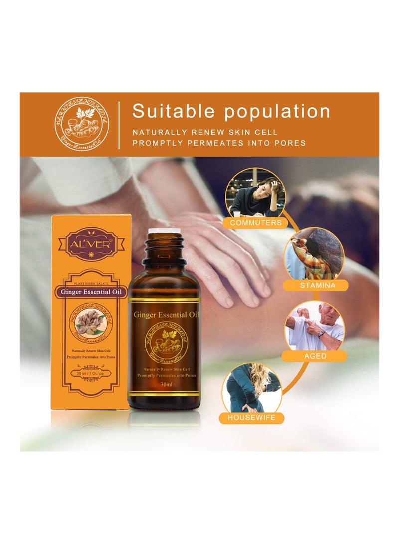 ALIVER 100% Pure Ginger Essential Oil for Hair Growth and Massage - Image 4