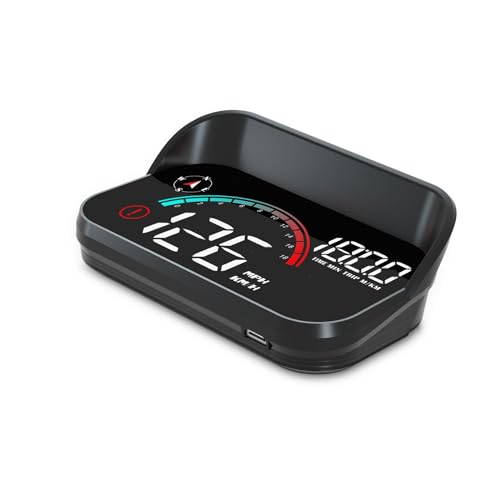AZIJYV Windshield Speedometer Projector, Digital GPS Speedometer with Speed, Overspeed， Heads Up Display for Cars Suitable for All Vehicles - Image 1