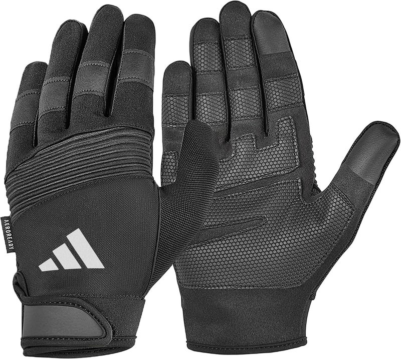 adidas Full Finger Performance Gloves - Grey - Image 1