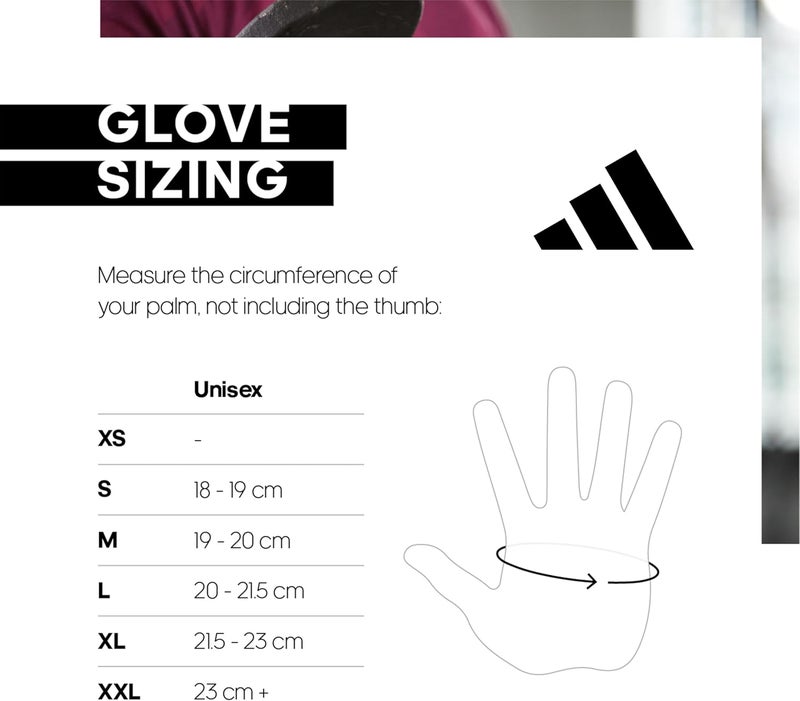 adidas Full Finger Performance Gloves - Grey - Image 5