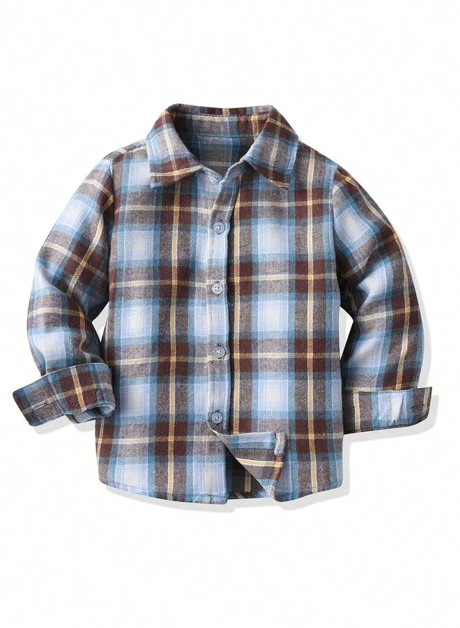 Take Two Take Two Boys Multi Checked Button Front Shirt