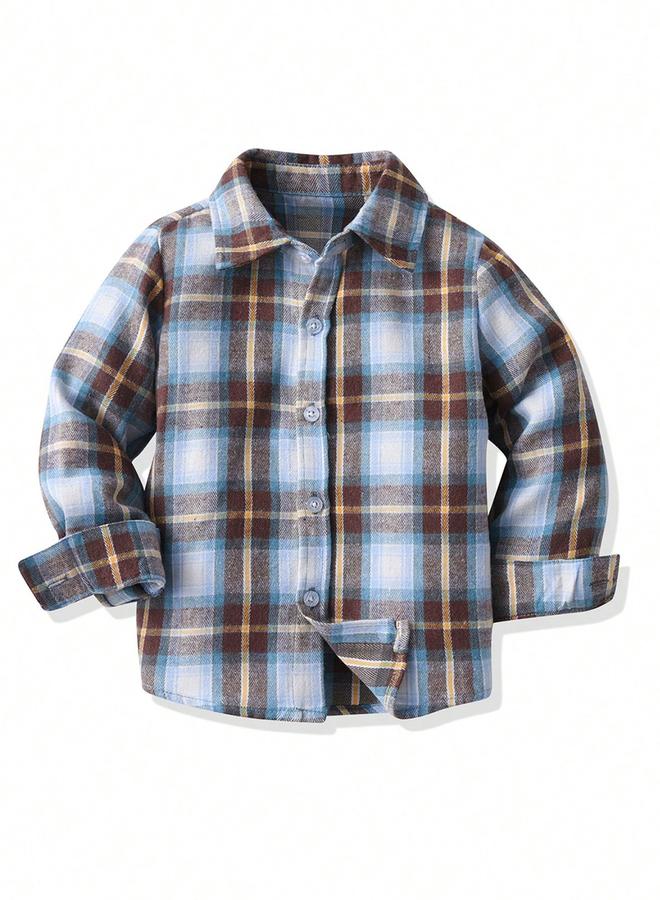 تايك تو قميص بطبعة مربعات وتفاصيل أزرار - Image 1