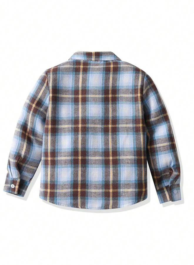 Take Two Take Two Boys Multi Checked Button Front Shirt