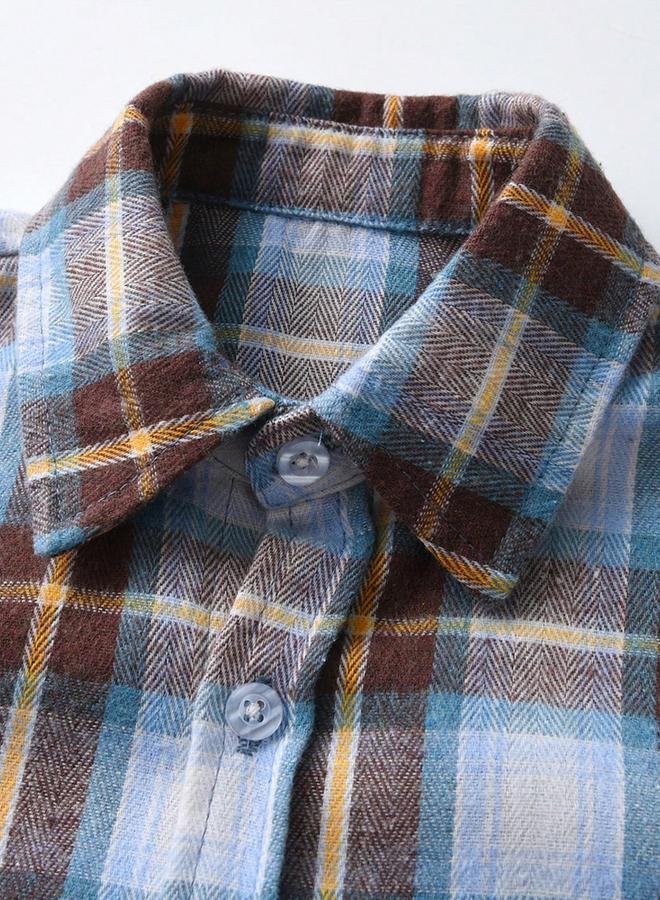 تايك تو قميص بطبعة مربعات وتفاصيل أزرار - Image 4