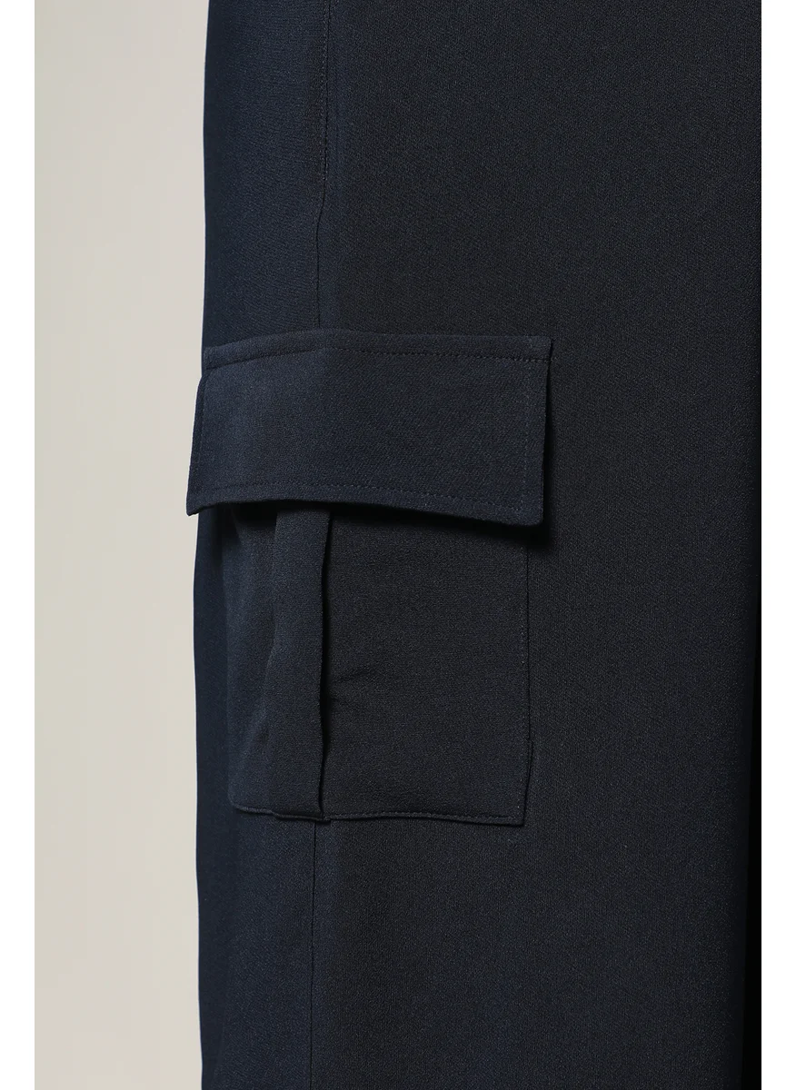 Campus Sutra Women's Navy Blue Baggy Cargo Pants