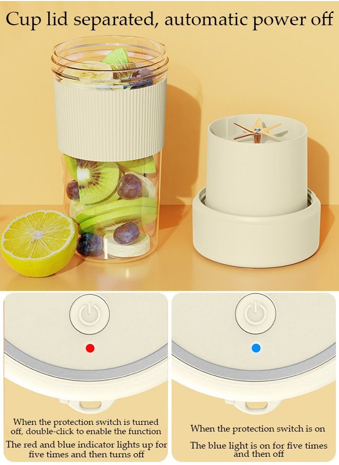 DUNISO - Portable Blender, USB Rechargeable Mini Juicer Blender with Straw, Personal Size Blender, Juicer Cup for Juices, Shakes and Smoothies, Best gift for relatives and friends - Image 1