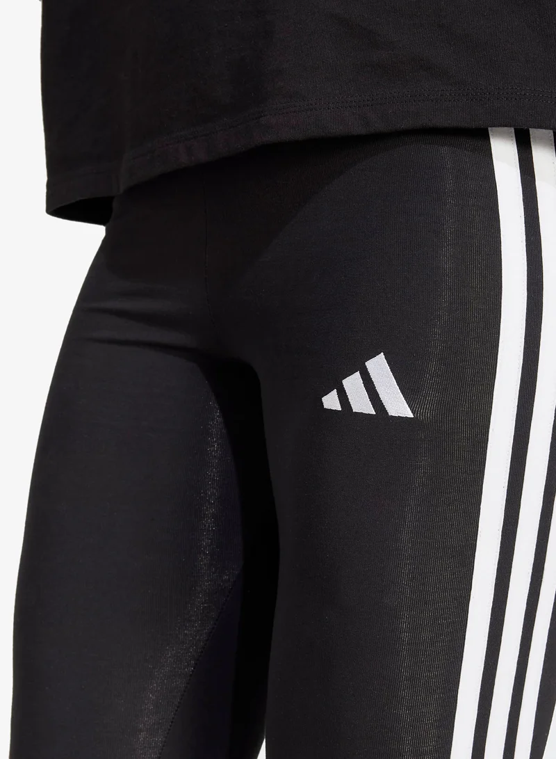 Adidas BLACK/WHITE 3-Stripes Essential Leggings for Women | Best Price UAE