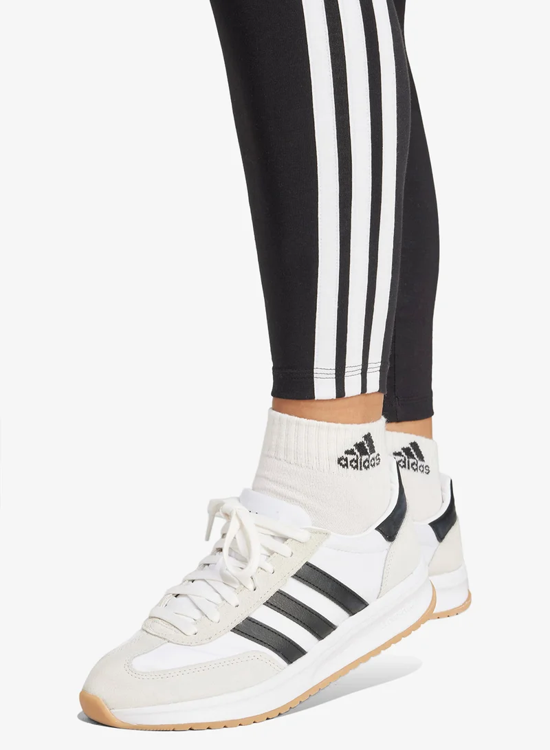 Adidas BLACK/WHITE 3-Stripes Essential Leggings for Women | Best Price UAE