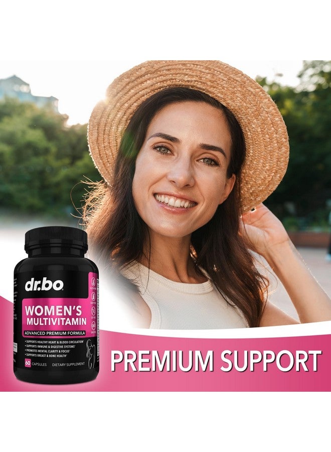 dr.bo Womens Multivitamin - Natural Daily Multi Vitamins for Women - Womans Energy Vitamin Supplements Magnesium Plus Zinc - Woman Multipurpose Minerals Health Supplement Capsules - Iron & Soy Free Pills - Image 5