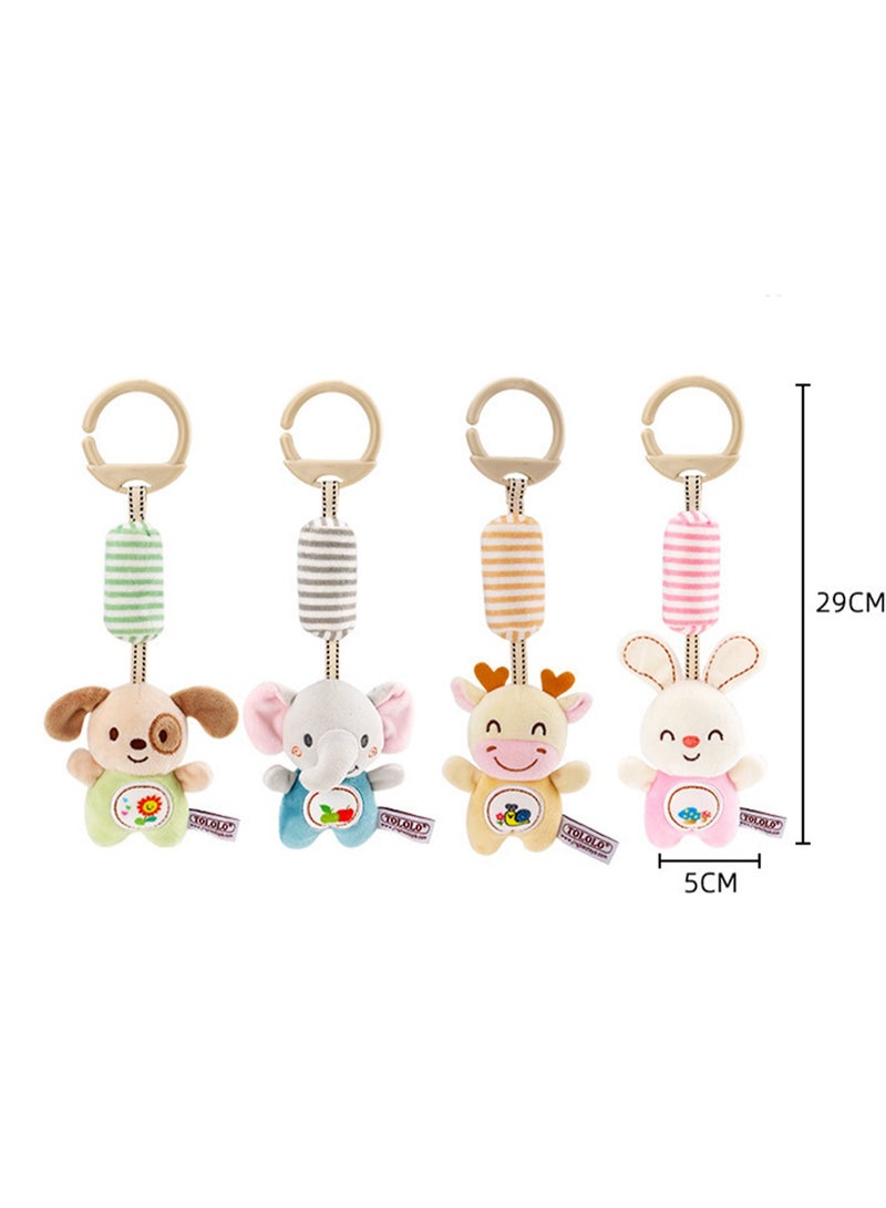 Baby Early Education Toys Plush Wind Chimes Children Soothing Lathe Hanging Baby Toy Bed Bell Rattle (Yellow Deer) - Image 2