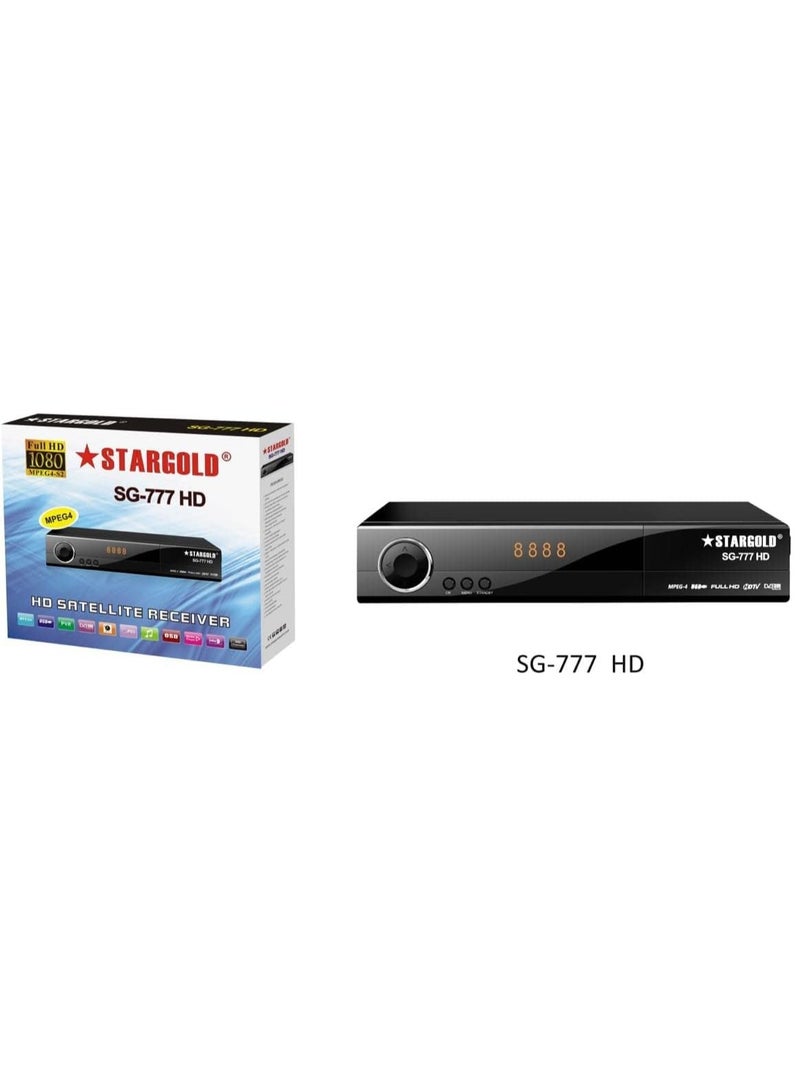 Stargold SG-777HD Full HD Satellite Receiver Automatic Network Search, 5000 Channels editing sorting MPEG2 SD, MPEG2 HD, H.264/AVC SD Multiple languages, Dual Display, Software upgrades through USB  - Image 1