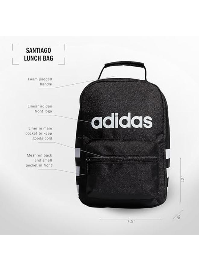 Adidas Santiago Insulated Lunch Bag Black White One Size  - Image 2