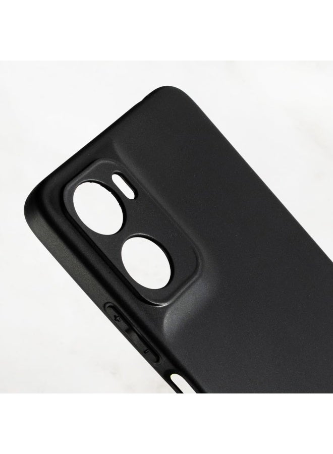 جراب حماية أنيق فائق النحافة من مادة TPU الناعمة لهاتف موتورولا موتو G06، يحمي من السقوط، أسود مطفي مانع للانزلاق. - Image 5